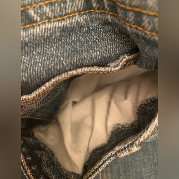 Jones Sport stretch denim blue jean skirt sz 8 GUC - Picture 11 of 12